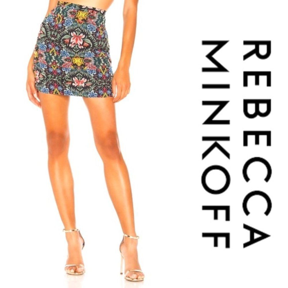 Size 2 Small Rebecca Minkoff Adalynn Mini Skirt Shirred Floral